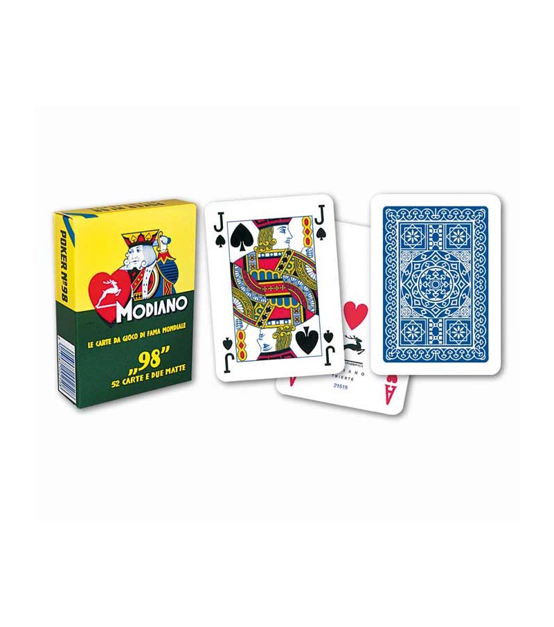 Playing card for poker. Blue