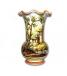Hand-painted pottery Vase Scallopped
