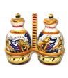 Hand painted pottery set Oil/Vinegar