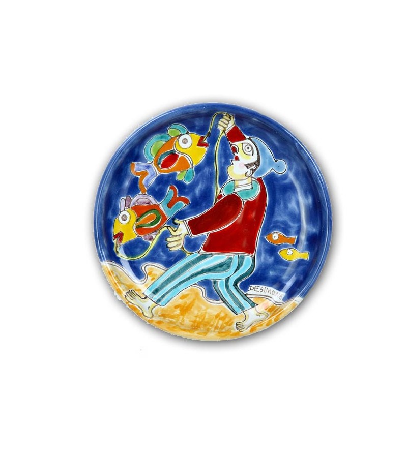 Piatto in Ceramica raffigurante "Il Pescatore"