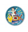 Hand-painted pottery plate