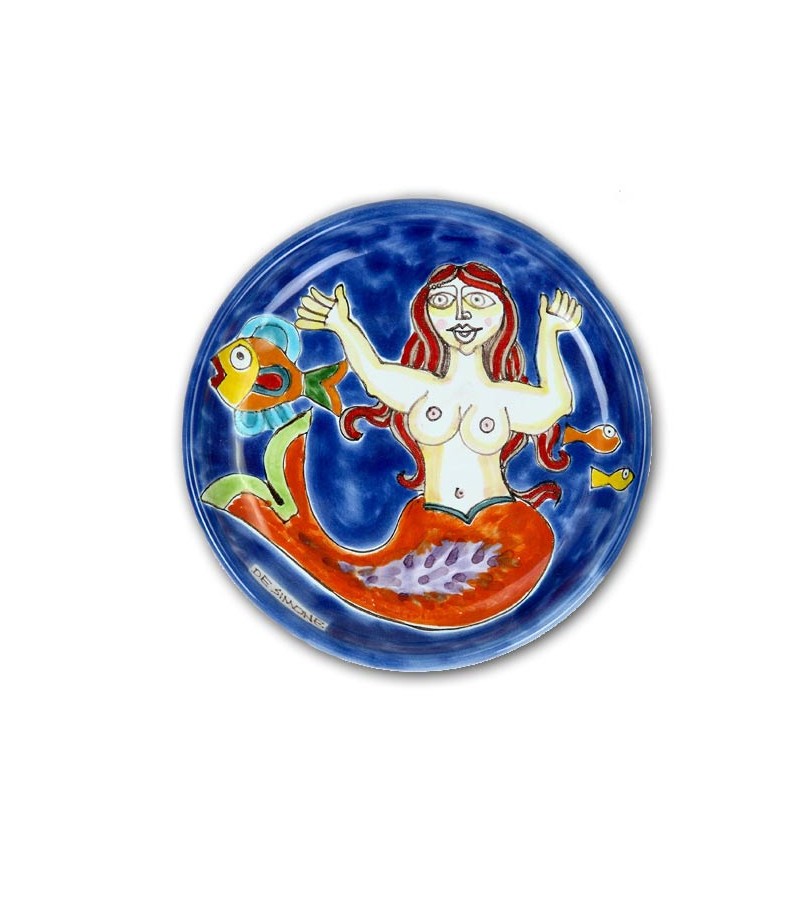 Hand-painted pottery plate