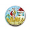 Hand-painted pottery plate