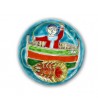 Hand-painted pottery plate