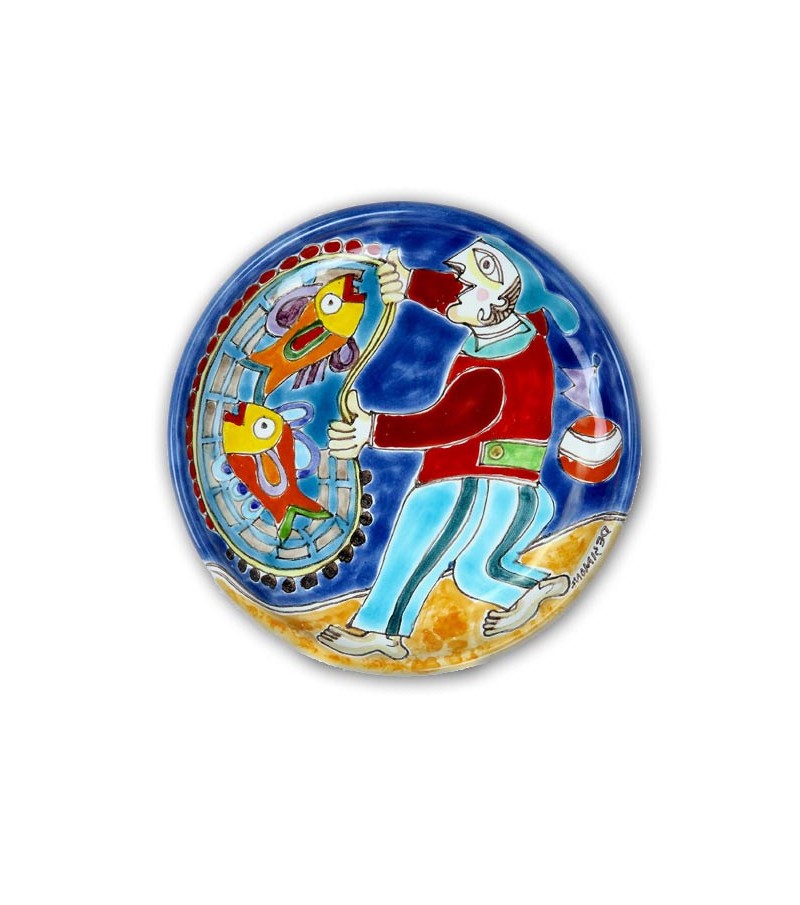 Piatto in Ceramica raffigurante "Il Pescatore"