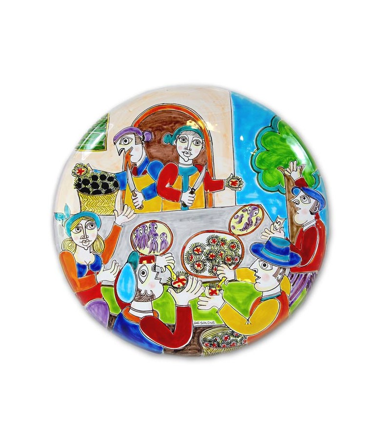 Piatto in Ceramica raffigurante "Gente di Mare"