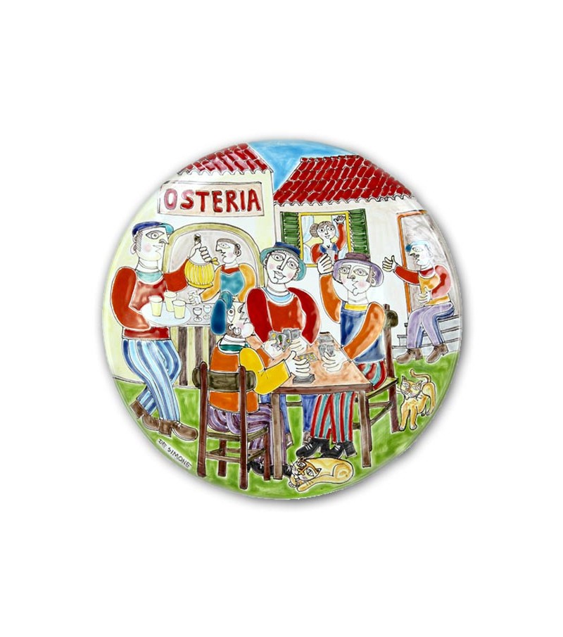Piatto in Ceramica raffigurante "La Festa"