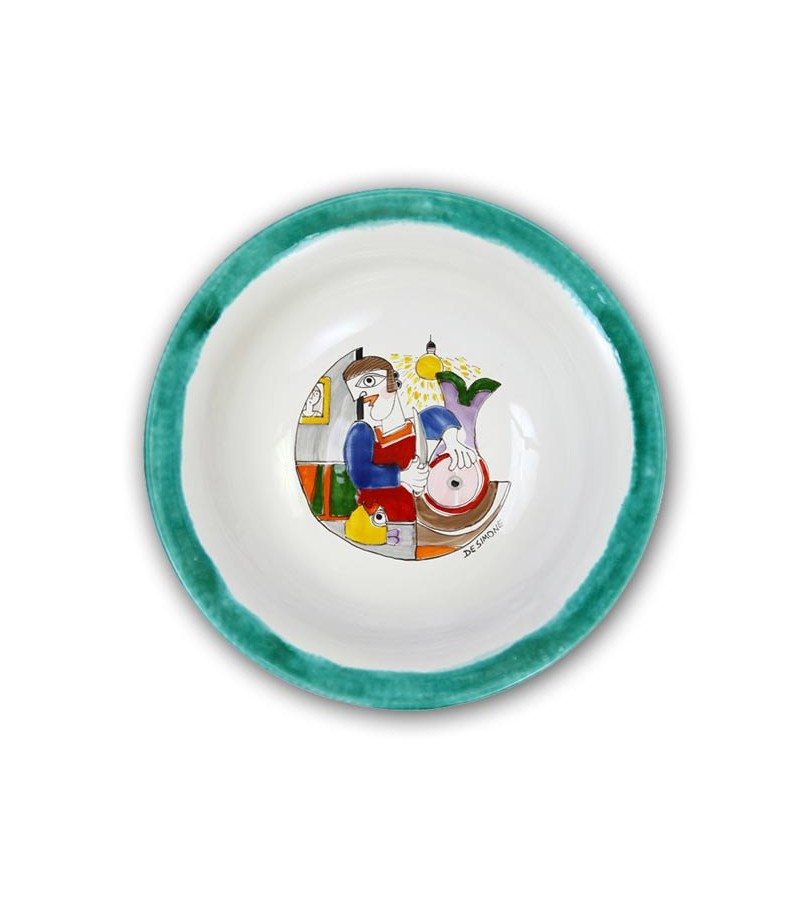 Piatto in Ceramica raffigurante "La Pescivendola"
