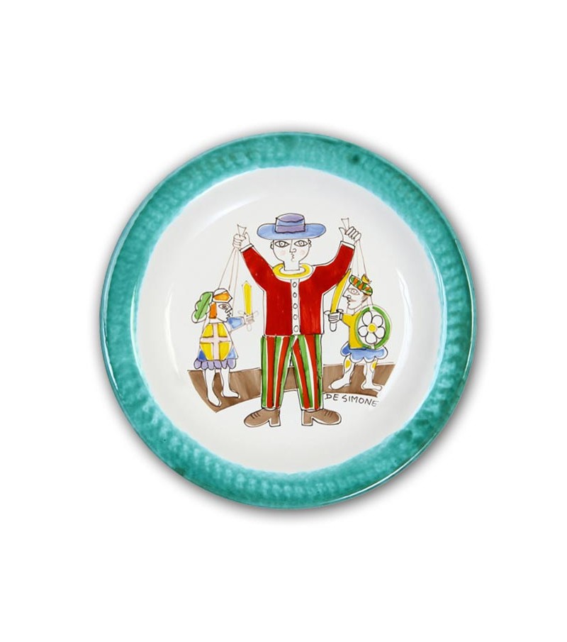 Hand-painted pottery plate