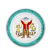Hand-painted pottery plate