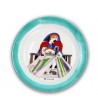 Hand-painted pottery plate