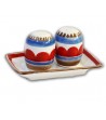 "Lampedusa" Ceramic Salt / Pepper with Tray