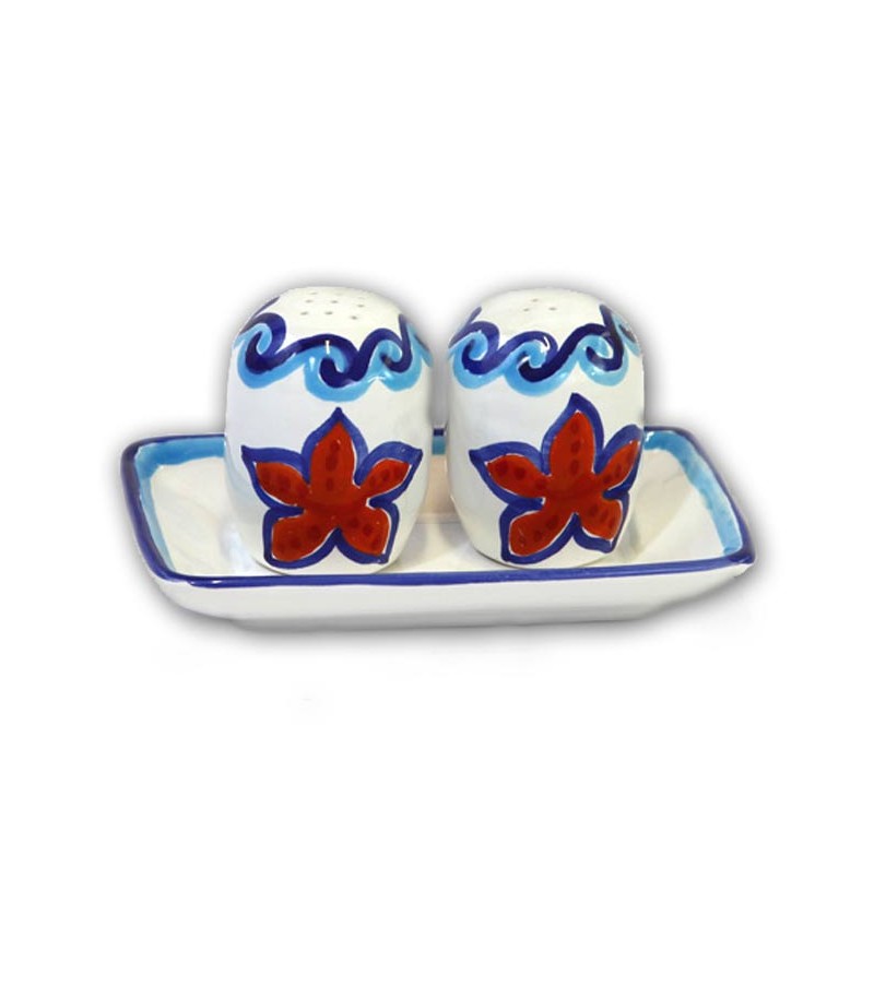 "Maestrale" Ceramic Salt / Pepper with Tray