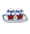"Maestrale" Ceramic Salt / Pepper with Tray