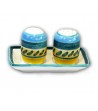 "Naxos" Ceramic Salt / Pepper with Tray