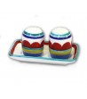 "Sibari" Ceramic Salt / Pepper with Tray