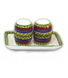 "Vulcano" Ceramic Salt / Pepper with Tray