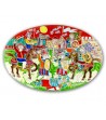 Piatto in Ceramica raffigurante "Battaglia Medioevale"