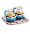"Alicudi" Ceramic Oil/Vinegar with Tray