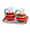 "Capri" Ceramic Oil/Vinegar with Tray