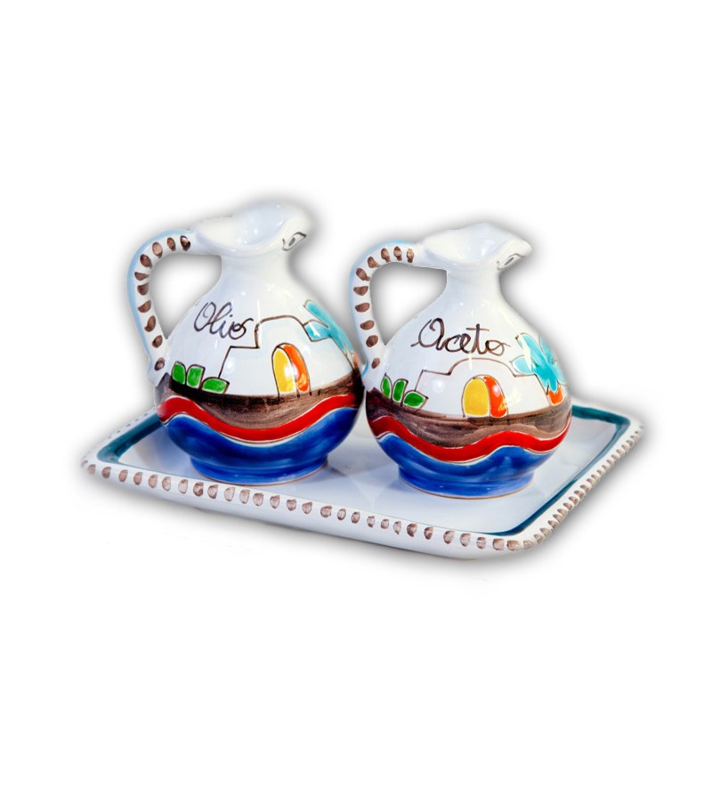 Olio/Aceto con Vassoio "Dammusi"