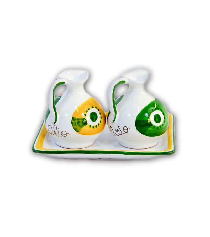 Olio/Aceto con Vassoio "Filicudi"
