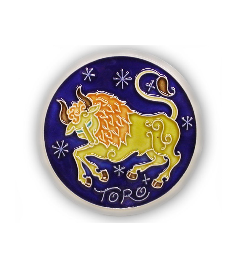 Segno Zodiacale Toro su Piastrella di Ceramica