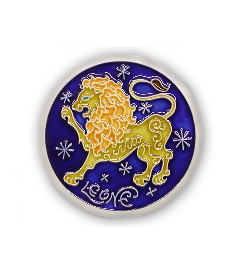 Segno Zodiacale Leone su Piastrella di Ceramica