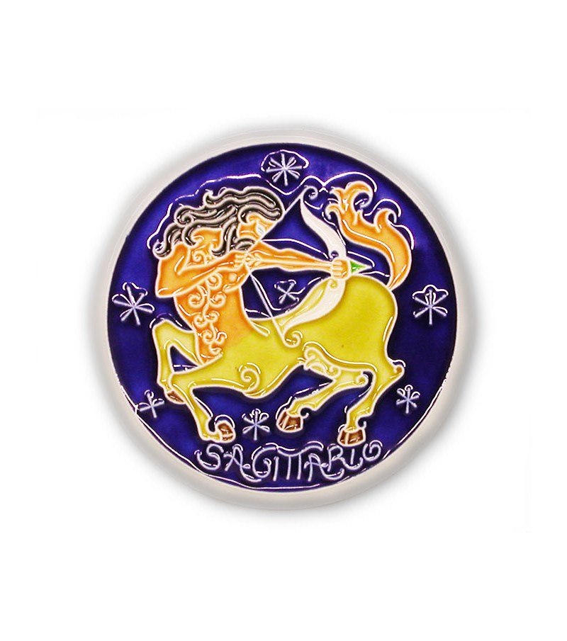 Segno Zodiacale Sagittario su Piastrella di Ceramica