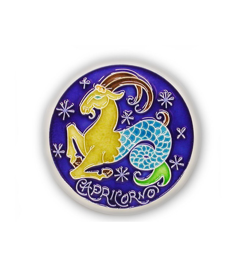 Segno Zodiacale Capricorno su Piastrella di Ceramica
