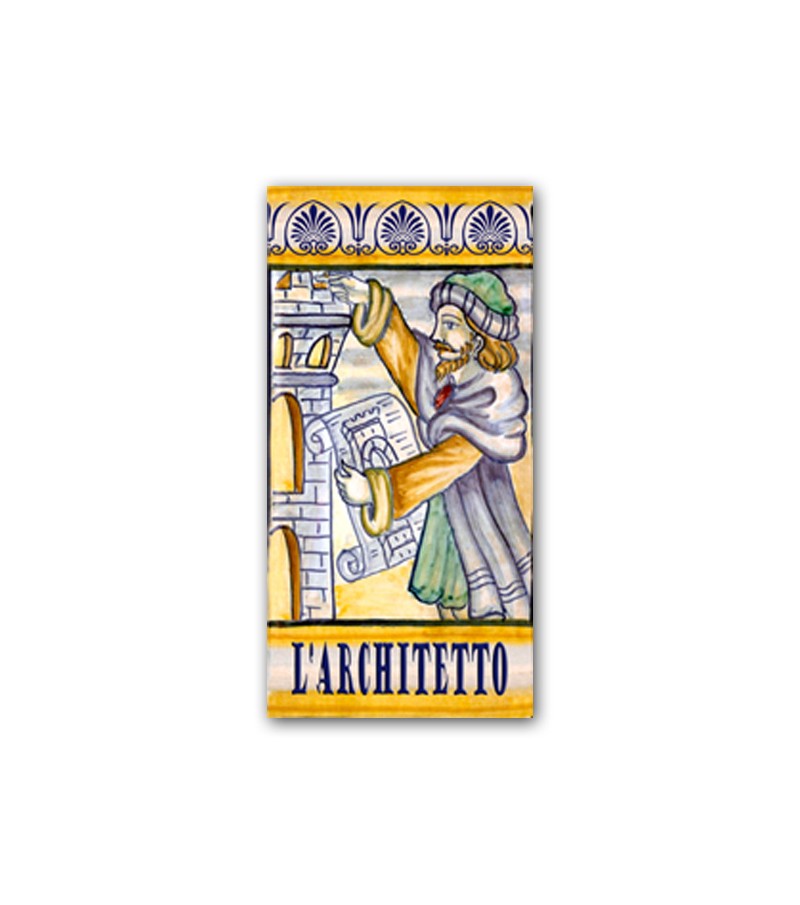 Piastrella in Ceramica Raffigurante l'Architetto