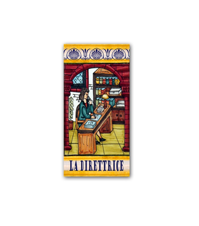 Piastrella in Ceramica Raffigurante la Direttrice