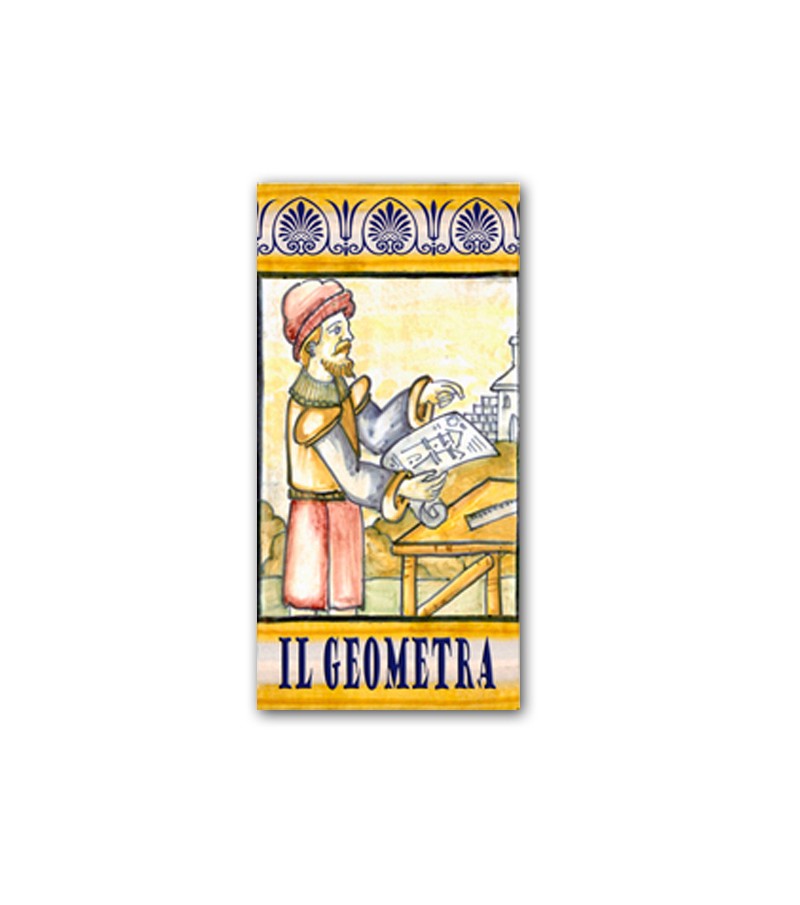 Piastrella in Ceramica Raffigurante il Geometra