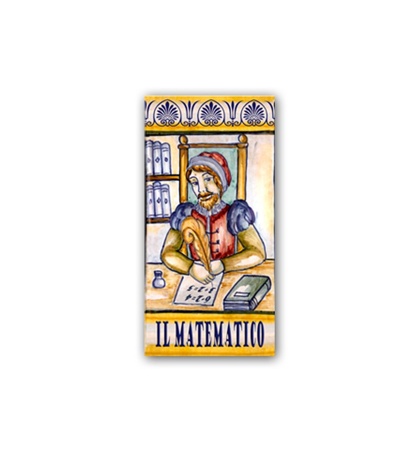 Piastrella in Ceramica Raffigurante il Matematico