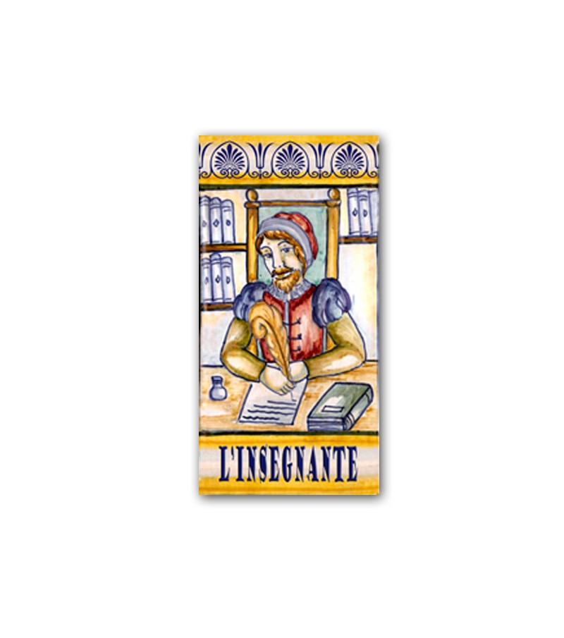 Piastrella in Ceramica Raffigurante l'Insegnante