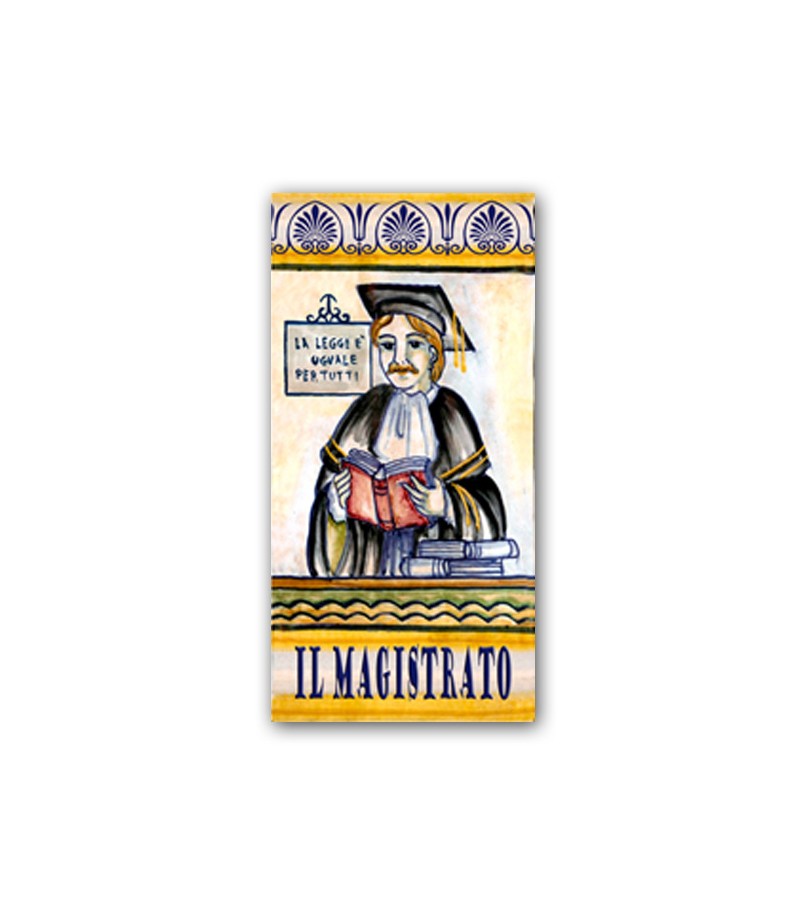 Piastrella in Ceramica Raffigurante il Magistrato