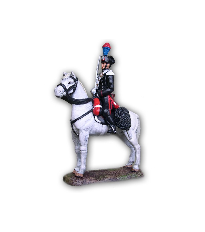 Soldatino Carabiniere a cavallo eseguito in lega a base di Stagno
