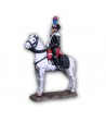 Carbineer on horseback made in tin-based alloy