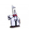 Teutonic soldier on horseback made in tin-based alloy