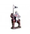 Knight Templar on horseback made in tin-based alloy