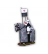 Knight Templar on horseback made in tin-based alloy