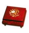 Scatola Musicale in Legno Intarsio Fiori