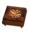 Scatola Musicale in Legno Intarsio Fiori