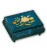 Musical Wood Box Inlay Flowers