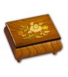 Scatola Musicale in Legno Intarsio Fiori