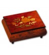 Scatola Musicale in Legno Intarsio Fiori