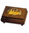 Scatola Musicale in Legno Intarsio Fiori