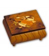 Scatola Musicale in Legno Intarsio Mandolino