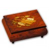 Scatola Musicale in Legno Intarsio Mandolino