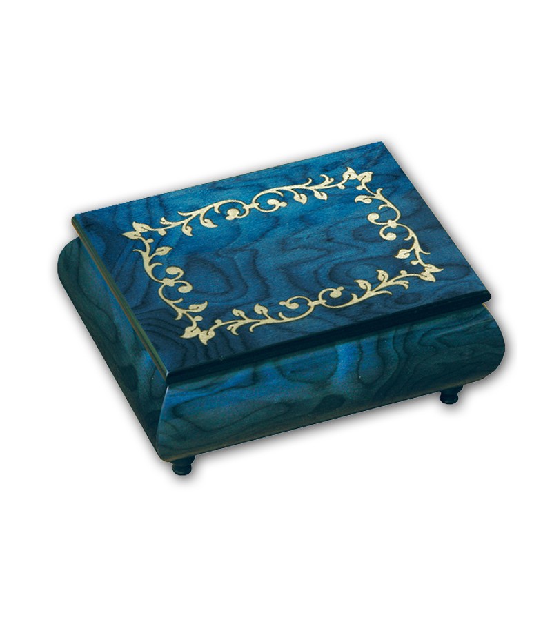 Scatola Musicale in Legno Intarsio Cornice